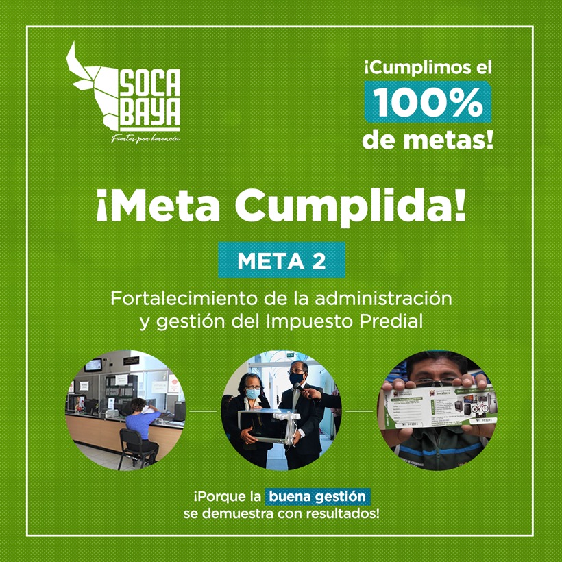 Metas Cumplidas!!!! ganamos las 3 metas – MUNICIPALIDAD DISTRITAL DE  YANAHUARA